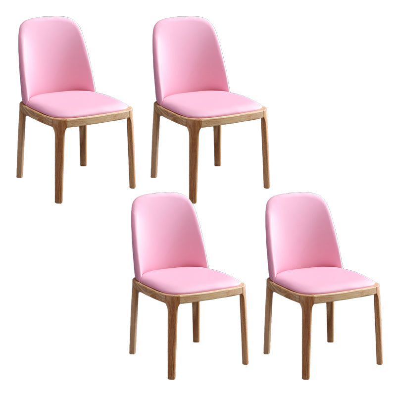 Sillas de Parsons de estilo moderno silla de comedor de cuero falso para comedor