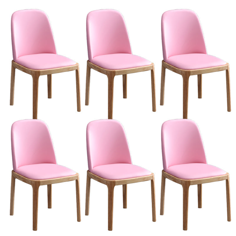 Sillas de Parsons de estilo moderno silla de comedor de cuero falso para comedor
