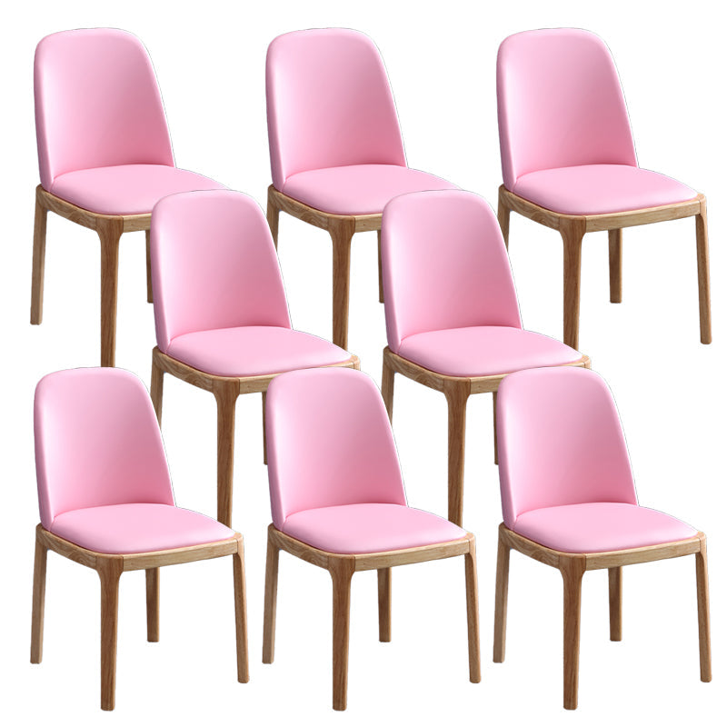 Sillas de Parsons de estilo moderno silla de comedor de cuero falso para comedor
