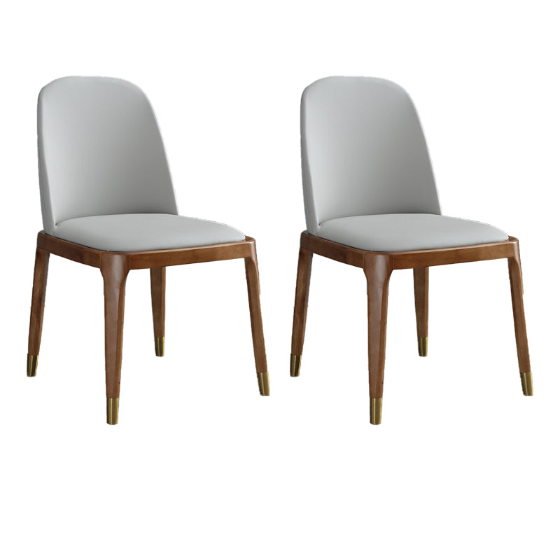 Sillas de Parsons de estilo moderno silla de comedor de cuero falso para comedor