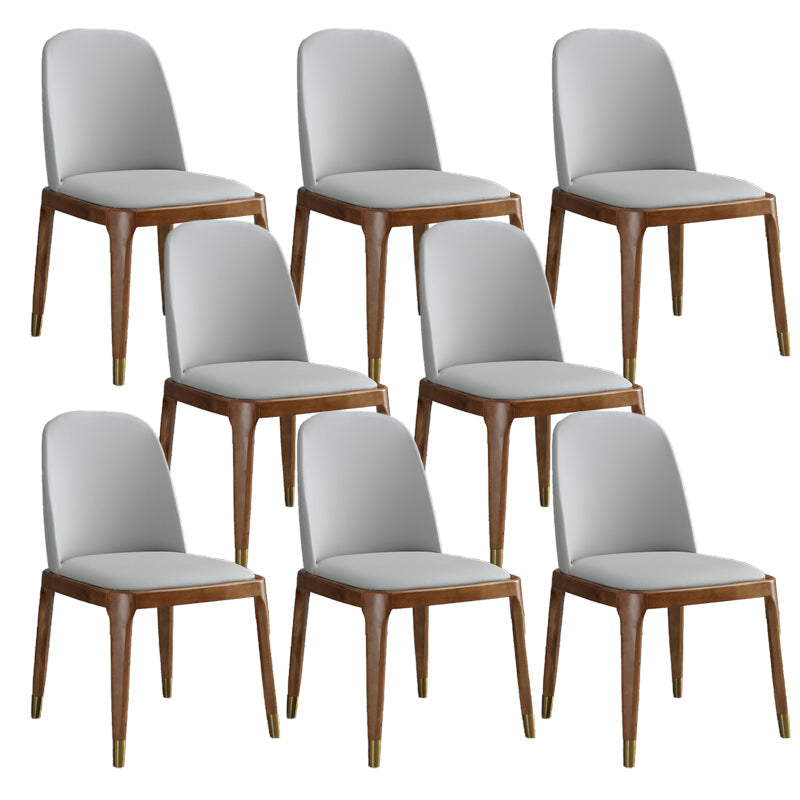 Sillas de Parsons de estilo moderno silla de comedor de cuero falso para comedor