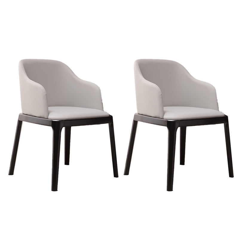 Sillas de Parsons de estilo moderno silla de comedor de cuero falso para comedor