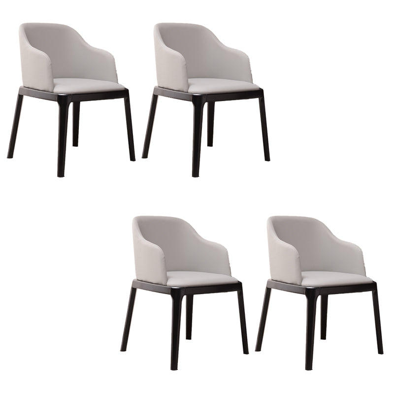 Sillas de Parsons de estilo moderno silla de comedor de cuero falso para comedor