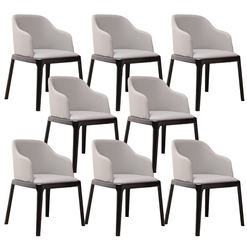 Sillas de Parsons de estilo moderno silla de comedor de cuero falso para comedor