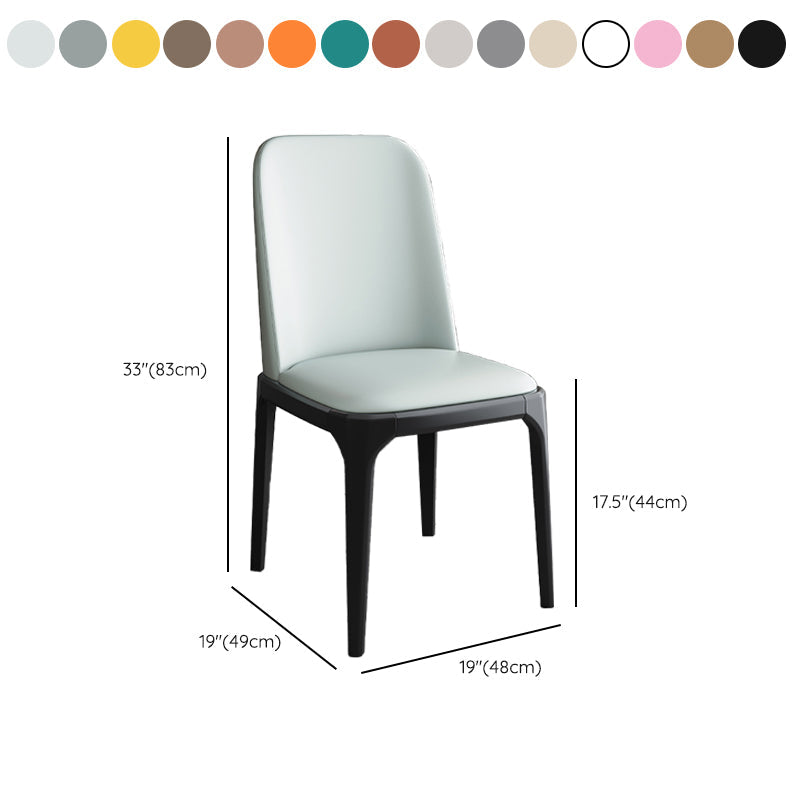 Sillas de Parsons de estilo moderno silla de comedor de cuero falso para comedor