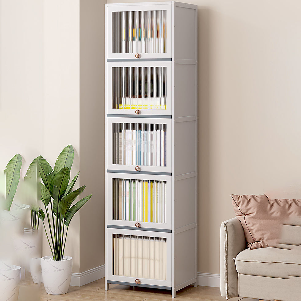 Mid-Century Modern Accent Cabinet Rectangle Storage Cabinet with Doors, White Clearhalo 'Cabinets & Chests' 'cabinets_chests' 'furn' 'furn_cabinets_chests' 'Furniture' 'Living Room Furniture' 7256005