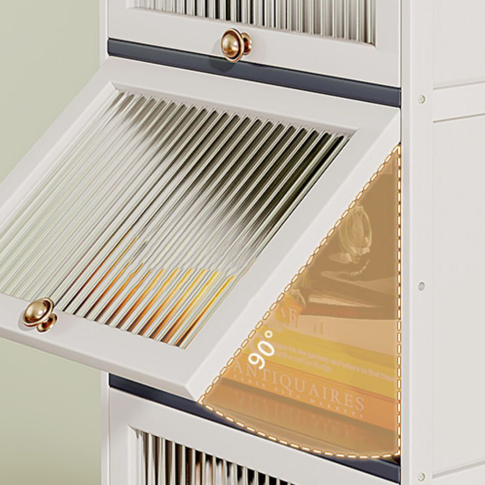 Mid-Century Modern Accent Cabinet Rectangle Storage Cabinet with Doors, White Clearhalo 'Cabinets & Chests' 'cabinets_chests' 'furn' 'furn_cabinets_chests' 'Furniture' 'Living Room Furniture' 7256016