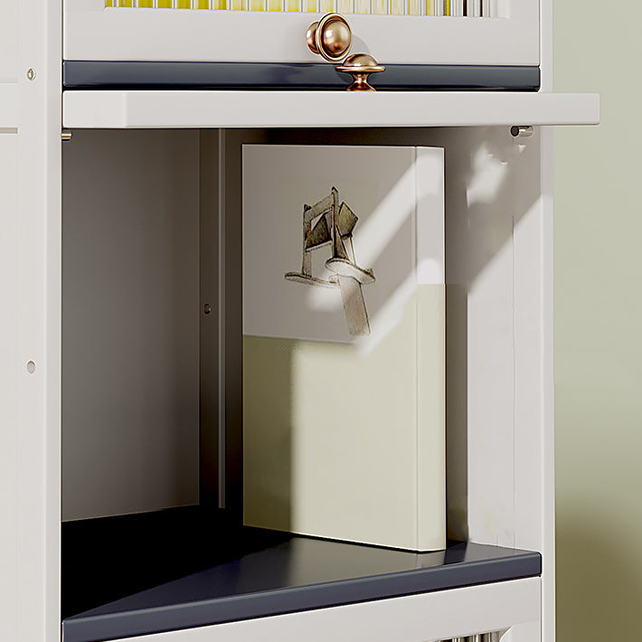 Mid-Century Modern Accent Cabinet Rectangle Storage Cabinet with Doors, White Clearhalo 'Cabinets & Chests' 'cabinets_chests' 'furn' 'furn_cabinets_chests' 'Furniture' 'Living Room Furniture' 7256017