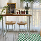 Rectangle Pine Wood Top Bistro Table Modern Pub Table with White Metal Base Clearhalo 'Bar Furniture' 'Bar Tables' 'bar_tables' 'furn' 'furn_bar_tables' 'Furniture' 'Kitchen & Dining Furniture' 7256372