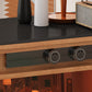 Modern Stone Bar Table with Lockers and Wood Base for Living Room Clearhalo 'Bar Furniture' 'Bar Tables' 'bar_tables' 'furn' 'furn_bar_tables' 'Furniture' 'Kitchen & Dining Furniture' 7256412