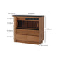 Modern Stone Bar Table with Lockers and Wood Base for Living Room Clearhalo 'Bar Furniture' 'Bar Tables' 'bar_tables' 'furn' 'furn_bar_tables' 'Furniture' 'Kitchen & Dining Furniture' 7256416