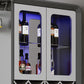 Modern Rectangle Bar Table Artificial Wood Table with Wine Cabinet for Living Room Clearhalo 'Bar Furniture' 'Bar Tables' 'bar_tables' 'furn' 'furn_bar_tables' 'Furniture' 'Kitchen & Dining Furniture' 7256423