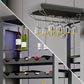 Modern Rectangle Bar Table Artificial Wood Table with Wine Cabinet for Living Room Clearhalo 'Bar Furniture' 'Bar Tables' 'bar_tables' 'furn' 'furn_bar_tables' 'Furniture' 'Kitchen & Dining Furniture' 7256424