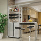 Modern Rectangle Bar Table Wood Table with Wine Cabinet for Living Room Clearhalo 'Bar Furniture' 'Bar Tables' 'bar_tables' 'furn' 'furn_bar_tables' 'Furniture' 'Kitchen & Dining Furniture' 7256444