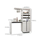 Modern Rectangle Bar Table Wood Table with Wine Cabinet for Living Room Clearhalo 'Bar Furniture' 'Bar Tables' 'bar_tables' 'furn' 'furn_bar_tables' 'Furniture' 'Kitchen & Dining Furniture' 7256451