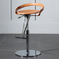 Armless Bar Stools Adjustable Height Dining Stool with Metal Base