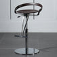Armless Bar Stools Adjustable Height Dining Stool with Metal Base