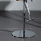Armless Bar Stools Adjustable Height Dining Stool with Metal Base