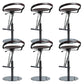 Armless Bar Stools Adjustable Height Dining Stool with Metal Base