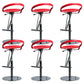 Armless Bar Stools Adjustable Height Dining Stool with Metal Base
