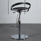 Armless Bar Stools Adjustable Height Dining Stool with Metal Base