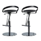 Armless Bar Stools Adjustable Height Dining Stool with Metal Base