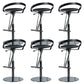 Armless Bar Stools Adjustable Height Dining Stool with Metal Base