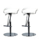 Armless Bar Stools Adjustable Height Dining Stool with Metal Base