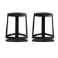 Armless Bar Stools Adjustable Height Dining Stool with Metal Base