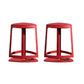 Armless Bar Stools Adjustable Height Dining Stool with Metal Base