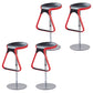 Armless Bar Stools Adjustable Height Dining Stool with Metal Base