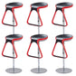 Armless Bar Stools Adjustable Height Dining Stool with Metal Base