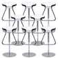 Armless Bar Stools Adjustable Height Dining Stool with Metal Base