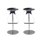 Armless Bar Stools Adjustable Height Dining Stool with Metal Base