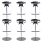 Armless Bar Stools Adjustable Height Dining Stool with Metal Base