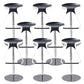 Armless Bar Stools Adjustable Height Dining Stool with Metal Base
