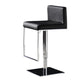 Armless Bar Stools Adjustable Height Dining Stool with Metal Base