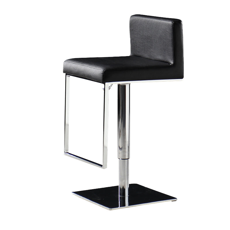 Armless Bar Stools Adjustable Height Dining Stool with Metal Base