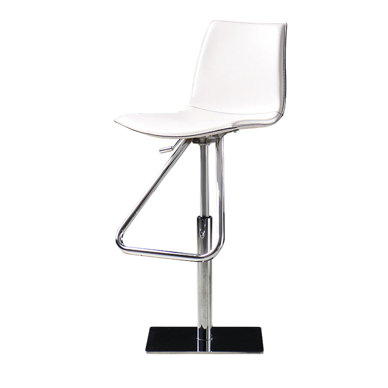 Armless Bar Stools Adjustable Height Dining Stool with Metal Base