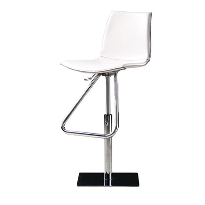 Armless Bar Stools Adjustable Height Dining Stool with Metal Base