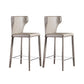 Faux Leather Bar and Counter Stool Nordic Style Patio Stool with Backrest Grey 2 Piece Set Clearhalo 'Bar Furniture' 'Bar Stools' 'bar_stools' 'furn' 'furn_bar_stools' 'Furniture' 'Kitchen & Dining Furniture' 7256707