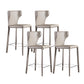 Faux Leather Bar and Counter Stool Nordic Style Patio Stool with Backrest Grey 4 Piece Set Clearhalo 'Bar Furniture' 'Bar Stools' 'bar_stools' 'furn' 'furn_bar_stools' 'Furniture' 'Kitchen & Dining Furniture' 7256708