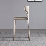 Faux Leather Bar and Counter Stool Nordic Style Patio Stool with Backrest