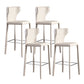 Faux Leather Bar and Counter Stool Nordic Style Patio Stool with Backrest Off-White 4 Piece Set Clearhalo 'Bar Furniture' 'Bar Stools' 'bar_stools' 'furn' 'furn_bar_stools' 'Furniture' 'Kitchen & Dining Furniture' 7256716
