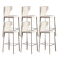 Faux Leather Bar and Counter Stool Nordic Style Patio Stool with Backrest Off-White 6 Piece Set Clearhalo 'Bar Furniture' 'Bar Stools' 'bar_stools' 'furn' 'furn_bar_stools' 'Furniture' 'Kitchen & Dining Furniture' 7256719