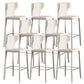 Faux Leather Bar and Counter Stool Nordic Style Patio Stool with Backrest Off-White 8 Piece Set Clearhalo 'Bar Furniture' 'Bar Stools' 'bar_stools' 'furn' 'furn_bar_stools' 'Furniture' 'Kitchen & Dining Furniture' 7256720