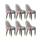 Faux Leather Dining Chairs Modern Parsons Chair with Wood Legs Pink 6 Piece Set Clearhalo 'Dining Chairs' 'Dining Tables & Seating' 'dining_chair' 'furn' 'furn_dining_chair' 'Furniture' 'Kitchen & Dining Furniture' 7256879