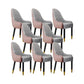 Faux Leather Dining Chairs Modern Parsons Chair with Wood Legs Pink 8 Piece Set Clearhalo 'Dining Chairs' 'Dining Tables & Seating' 'dining_chair' 'furn' 'furn_dining_chair' 'Furniture' 'Kitchen & Dining Furniture' 7256881