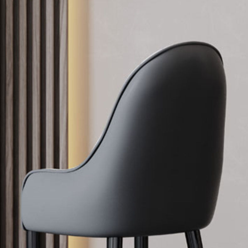 Faux Leather Dining Chairs Modern Parsons Chair with Wood Legs Clearhalo 'Dining Chairs' 'Dining Tables & Seating' 'dining_chair' 'furn' 'furn_dining_chair' 'Furniture' 'Kitchen & Dining Furniture' 7256884