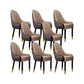 Faux Leather Dining Chairs Modern Parsons Chair with Wood Legs Khaki 8 Piece Set Clearhalo 'Dining Chairs' 'Dining Tables & Seating' 'dining_chair' 'furn' 'furn_dining_chair' 'Furniture' 'Kitchen & Dining Furniture' 7256890